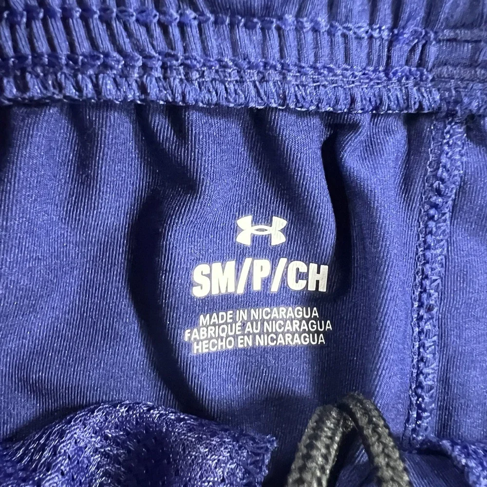 Under Armour Shorts Mens Small Purple Drawstring Athletic Pockets Gym